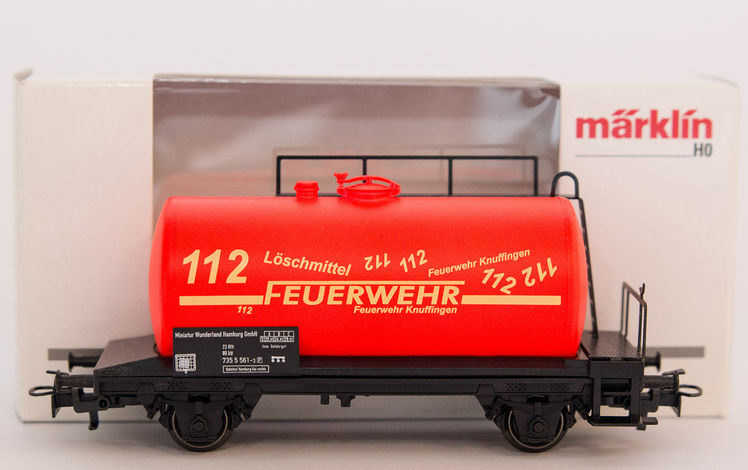 Sonderwagen April 2006 H0 Kesselwagen Feuerwehr Knufingen