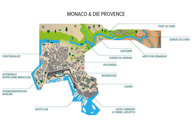 Lageplan monaco provence de