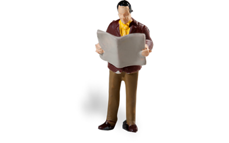 Preiser Mann mit Zeitung