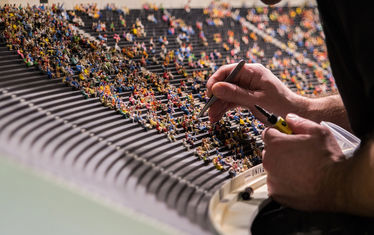 Content Arbeit Kleben Helene Stadion