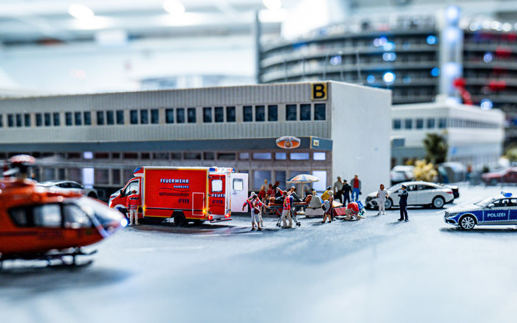 Flughafen rettungsszene