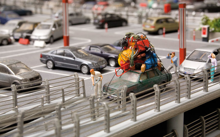 Flughafen Parkdeck Ausmessen Gepaeck