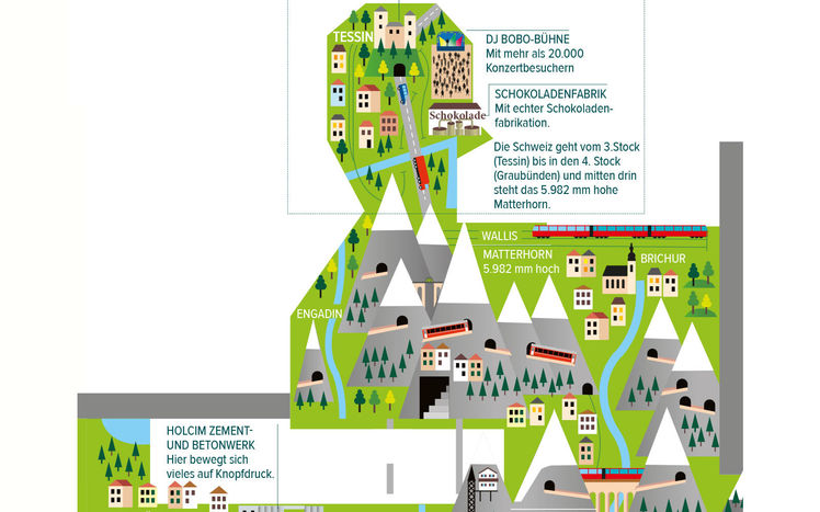 Lageplan Schweiz Beschriftung De