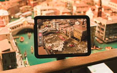 Klimafolgen tablet miniatur wunderland